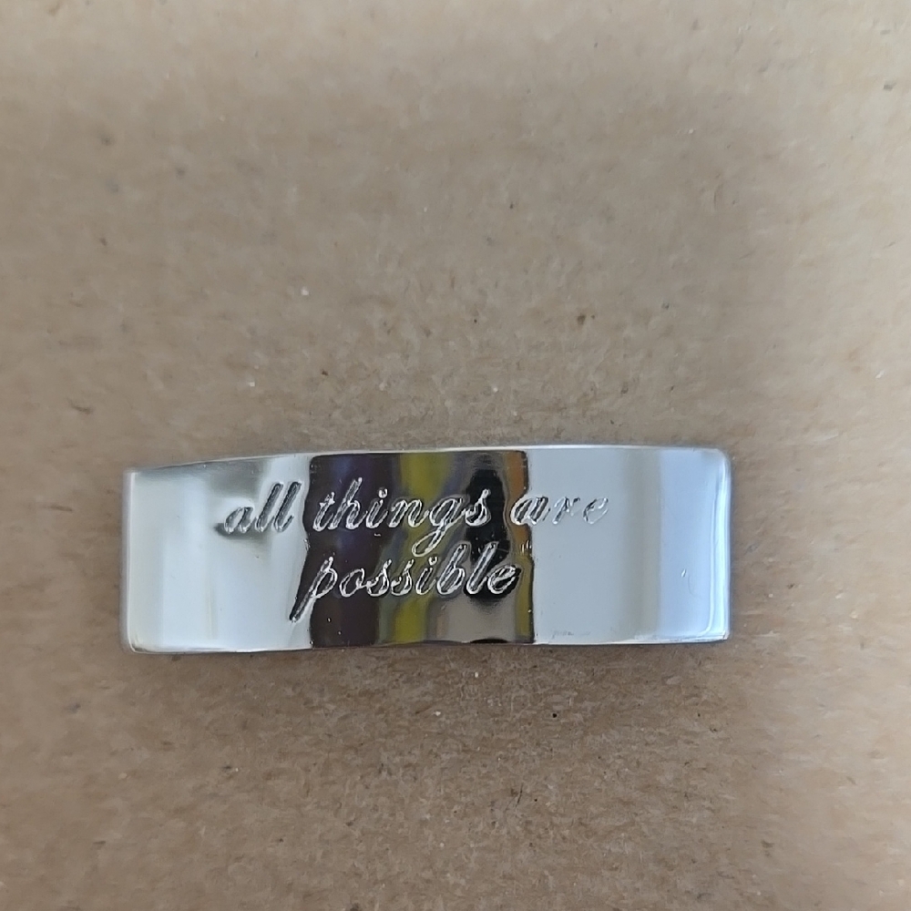 All Things Are Possible KEEP Collective Silver Inspirational Bar